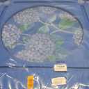 Floating Mahjong Table for Pool, EVA Floating Mahjong Mat with Tile Slots and Drink Holder for Card, Dominoes, Poker, Adult, Summer Beach Water Game, 29.5 x 29.5 Inches (Hydrangea)