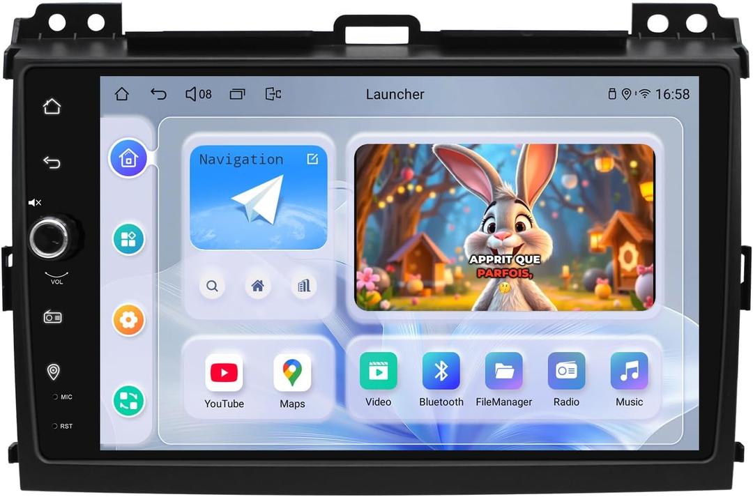 JOYING Car Stereo for Toyota Land Cruiser Prado120 & Lexus GX470 2004-2009, 9 Inch Car Radio Touchscreen with Carplay & Android auto, Volume Knob, 8GB+128GB(JY-TT158N8)