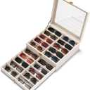 NEWLOOP 20 Slots Sunglass Organizer for Women Men Sunglasses Storage Box for Multiple Pairs of Eyeglass Holder Display Case