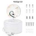 30ft/9M Power Cable with Adapter and Plug-in Mount Compatible with Blink Floodlight Cam, eufy Floodlight E340, Electrical Box with Weatherproof Cord-(2in1 Mount & Cord Set)