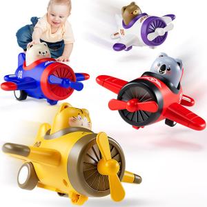 iValea Airplane Toys for Toddlers 1-3: Press and Go Cars Toys for 1 2 Year Old Boy - Christmas Birthday Gifts for 1 2 3 Year Old Boys Girls Toddler Toys Age 1-2
