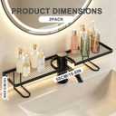 2 Pack Bathroom Sink Shelf Over Faucet,Behind the Faucet Sink Organizer, No Drill Free Standing Faucet Organizer Shelf with Drainage Design for Kitchen and Bathroom