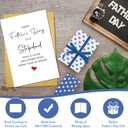 4 x Qiliji Father's Day Card for Stepdad, Step Fathers Day Card from Stepdaughter Stepson, Bonus Dad Father's Day Gifts, Stepdad Is Loved And Appreciated More Than He Knows