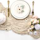 12 Pack Beige Cheesecloth Table Runner 10FT Boho Cheese Cloths Gauze Fabric Table Runners 120 Inch Rustic for Bridal Wedding Birthday Party Baby Shower Holiday Home Decorations