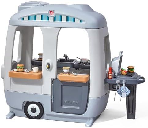 Step2 Adventure Camper Kids Playhouse with Kitchenette, 52 Accessories