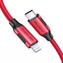 LENTION USB C to Lightning iPhone Cable MFi Certified Type C Fast Charging Cord 3.3ft, Nylon Braided Charger Cable Compatible iPhone 13/12/11/Mini/Pro/Max/X/XS/XR/8/SE,iPad Air/Pro/Mini (Red)