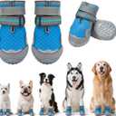Hipaw Dog Shoes,Breathable Dog Boots for Hot Pavement,Non-Slip Paw Protector for Winter Snow,Lightweight Dog Booties for Small Medium Large Dogs,Outdoor Walking,Hiking,Indoor Hardwood Floor