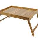 VaeFae Acacia Bed Table Tray, Wooden Breakfast Tray with Folding Legs, Bed Tray for Eating and Laptop, Eating Trays for Bedroom (Large Size)
