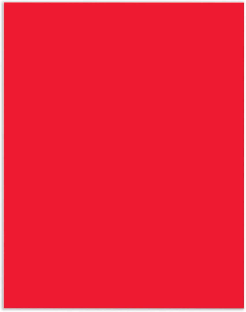 UCreate Coated Poster Board, Red, 22" x 28", 25 Sheets