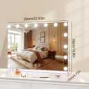 halumao Vanity Makeup Mirror with Lights, Light Up Mirror with Smart Touch 3 Colors Dimmable, Memory Function