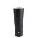 Manna Insulated Tumbler 1 Straws Stainless Steel Water Bottle Vacuum Travel Mug Coffee Cup,Black