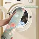 3 Pcs Flowers Kitchen Rug Set, Coquette Room Carpet Decor Bathroom Runner Rugs Soft Floral Bath Mat, Non Skid Romantic Rose Flower Area Rugs for Bath, Bedroom and Living Room