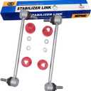 K751001 Front Suspension Sway Stabilizer Bar End Drop Link Kit 2 Pcs Tesla MODEL X (5YJX) 100D AWD 2016-2024 Left & Right Zinc-Nickel Alloy Automotive Replacement Parts 102739100B Black