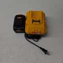20v Max Battery Replacement for Dewalt Battery 5.0Ah with DCB112 Battery Charger Station for DCB200 DCB120 (Yellow)