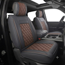 JOJOBAY Car Seat Covers for Dodge Ram,Fit 2009-2025 1500/2500/3500 HD Pick-up Truck,Crew,Regular,Quad,Mega Cab,Waterproof Synthetic Leather Seat Covers(2PCS-Front)