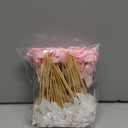 100 Pcs Coquette Bow Pearl Cocktail Picks 4.7" Pink Bow Toothpicks Bowknot Cocktail Appetizer Picks for Fruit Drink Dessert Wedding Party Supplies Bridal Birthday Baby Shower Party Decor(Pink,White)