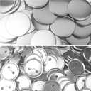 300 Pcs 58mm/2.28 inch Button Maker Supplies, 58mm Button Supplies Parts, (Approx. 2.25 inch) Round Badge Blank Button Pins, Includes Metal Pin Back Cover, Metal Cover, Clear Film