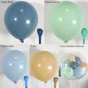 2 x 147PCS Dusty Blue Green Balloon Arch Garland Kit with Nude Clear Bobo Balloons for for Fish Party, Ocean Theme Birthday, Baby Boy Shower Decorations, Under The Sea Backdrop