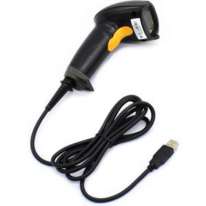 WoneNice USB Laser Barcode Scanner Wired Handheld Bar Code Scanner Reader Black