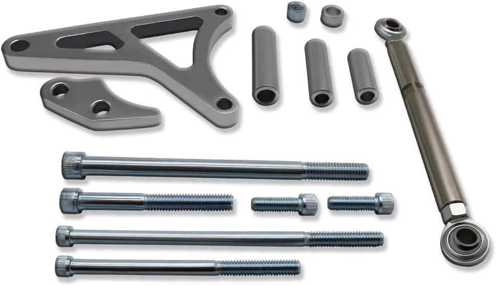 Polished Aluminum Alternator Bracket Kit for Ford SBF 289 & 302 5.0L V8 1968-1993