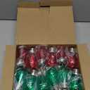 S14 Colored LED String Light Bulbs, 24-Pack 1W Plastic Shatterproof Waterproof Outdoor Indoor Replacement Bulbs for Home Decor, E26 Medium Screw Base, Red and Green Christmas Bulbs