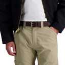 Dickies Men's Double Prong Leather Work Belt Fully Adjustable, Regular & Big and Tall Sizes (Brown, XXL)