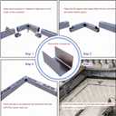 Pool Deck Drain Channel 90 Degree Angle with 2 Connectors for 1-11/16" Wide SXSJMY Pool Drains/Mini Water Drainage Channel/Non Deep Patio Drain