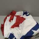 American Bunting Flags Outdoor 3x6 FT, 4th of July Pleated Large Fan Flags, USA Patriotic Banner Decorations for Outside Porch Door Yard Garden, Red White and Blue Decor (4)