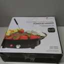 Kusini Electric Fondue Pot Set - Chocolate Fondue Kit - Temperature Control, Detachable Serving Trays, & 4 Roasting Forks - Gift Set & Date Night Idea. Serve at Movie Night or Game Night. (Black)