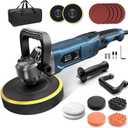 Buffer Polisher, 6 Inch/7 Inch 1600W Rotary Car Buffer Polisher Waxer, 7 Variable Speed 1000-3500 RPM, Detachable Handle for Waxing, Polishing & Scratch Removal