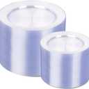 FLOWERCAT 200PCS Clear Plastic Plates Disposable Plates for Party - Heavy Duty Plastic Plates - 100 10"Dinner Plates and 100 7" Salad Plates for Weddings, Easter Parties and Events
