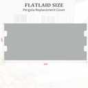 200" x 103" Replacement Canopy for Lowe's Allen + Roth 10x10 Freestanding Pergola, UV Resistant Outdoor Shade Cover for Freestanding Patio, Fits Model #L-PG152PST-B, Cover Only (Gray)