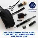 CHARGEWORX Micro Precision Beard Trimmer for Men, Cordless Double-Sided Mustache & Detail Razor, Battery-Operated Facial Hair Trimmer with Protective Cap & Ergonomic Handle, Black