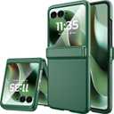 Miimall Slim for 2025 Moto Razr Ultra Case Hinge Protection,[Screen Protector][Military Grade Shockproof] Hard Rugged Heavy Duty Full Body Grip Non-Slip Cover,Razr Ultra 2025 Phone Case Hinge,Green