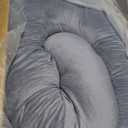 MOON PARK Pregnancy Pillows for Sleeping - 57 Inch U Shaped Full Body Maternity Pillow with Removable Cover - Support for Back, Legs, Belly, Hips - Pregnancy Pillow for Women - Grey