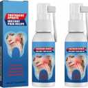 Natural Oral Pain Relief Spray, 0.7 fl oz, Instant Toothache and Gum Treatment with Peppermint Extract, 2-Pack