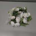 Honoson Dog Wedding Flower Collar Dog Wedding Outfit Puppy Floral Attire Collars Flowers Wreath Photo Prop Accessories for Female Male Puppy Cats Pet(Medium)