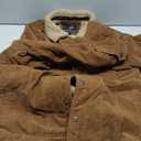 MAGCOMSEN Men's Corduroy Jacket Winter Sherpa Lined Warm Thick Trucker Cargo Coat with 5 Pockets (Large, Brown)