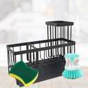 Kitchen Sink Sponge Holder with Soap Dispenser  Sink Caddy Organizer for Dish Soap & Sponges  Space-Saving, No-Drip Design  Ideal for Kitchen Organization & Sink Accessories