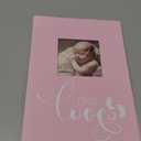 Lanpn Baby Photo Album 4x6 300 Pockets, Linen Hardcover Newborn Memory Book with Memo Writing Area, Bebe Photobook, Slip-in Picture Book, Ultrasound Album Keepsake Gifts for Girl Baby Shower Pink