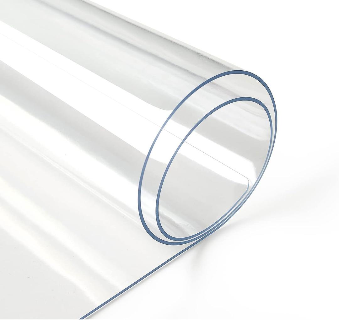 Deep Dream 1.5mm Clear Desk Cover Protector, 1624 Inch Clear Table Protector, Rectangular Vinyl Desk Pad, PVC Plastic Table Cover for Office, Dresser, Night Stand, Computer & Writing Desk Tabletop