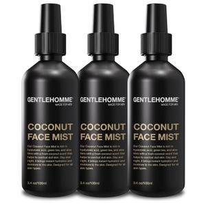 Gentlehomme - Coconut Face Mist - Mens Facial Spray - with Hyaluronic Acid, Aloe Vera & Green Tea - Refresh, Moisturize & Hydrate - Use Day & Night - Safe for All Skin Types - Vegan - 3.4oz - 3 Pack