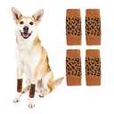 ROZKITCH Dog Compression Sleeve, 2PCS Front Leg and 2PCS Back Leg Knee, Dog Elbow Wrap, Dog Leg Warmer Wrap Protector, Pet Elastic Knitted Breathable Protective Socks Khaki M