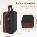 Travel Toiletry Bag for Men, Hanging Toiletry Organizer, Water Resistant Shaving Kit with Large Capacity for Travel Accessories (Black, Medium)