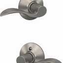 Schlage F10 ACC 619 Accent Door Lever, Hall & Closet Passage Lock, Satin Nickel
