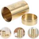 Cabilock Brass Tea Tin Canister with Airtight Lid 3.14 X 1.77 Inches Small Loose Leaf Tea Storage Container for Kitchen and Home Decor