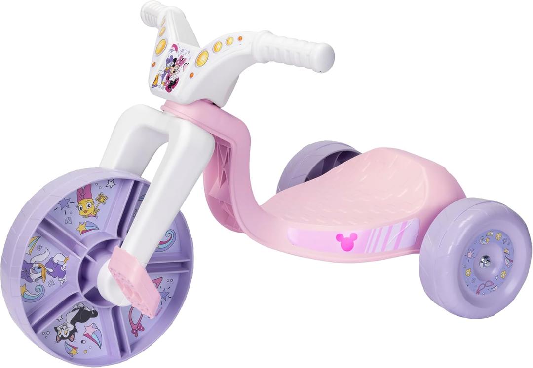 Minnie Mouse Toddler Kids Ride-On 8.5" Fly Wheels Junior Cruiser Tricycle - Toddler Bike Trike, Ages 18-36M, for Kids 33”-35” Tall - 35 lbs. Weight Limit