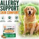 Dog Allergy Relief Chews Anti Itch & Itchy Skin Support for Dogs 70 Count, BB: 01/2029