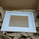 upsimples 16x20 Picture Frame, Display Pictures 11x14 with Mat or 16 x 20 Without, Wall Hanging Poster Frame, White, 1 Pack