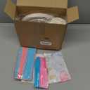 Yungyan 231 Pcs Easter Bunny Gender Reveal Party Supplies, Serve 25, Easter Baby Shower Tableware Paper Plates Tablecloth Cups Napkins Straws and Napkins for Birthday Tableware Table Party Favors